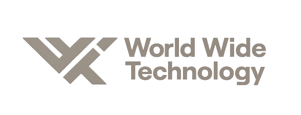 World Wide Technology logo on black background.